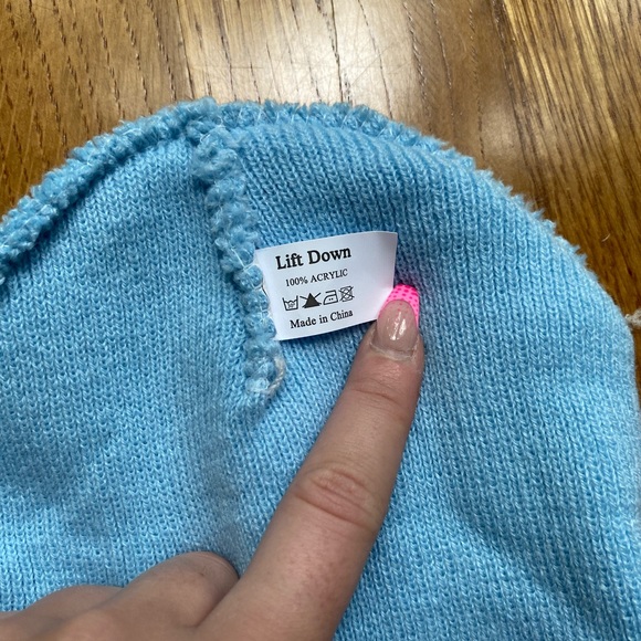 Blue Beanie Winter Hat - Picture 2 of 4